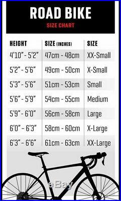 avanti bike size chart