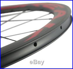 24/38/50/60/88mm Carbon Wheels 700C Bicycle Cycle Wheelset Basalt Braking Line