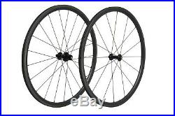 30mm Black Matt Carbon Clincher Tubeless Wheelset Bend J 700C Road Bike