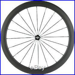 50mm Clincher Carbon Wheels Road Bike Front+Rear Clincher 23mm Bicycle Wheelset