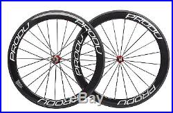 50mm Tubular Carbon Wheel Novatec 700C Road Bike 3k Glossy 21mm Rim white 11s