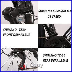 54cm Mens Road Bike, Shimano 21 Speed Bicycle For Adults, 700C Disc Brakes Bikes