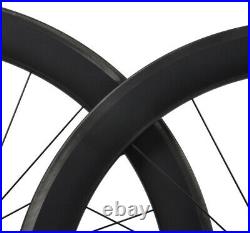 55mm Full Carbon wheelset Clincher Tubeless matt rim brake Road bicycle race 11s
