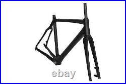 56cm Gravel Bike Full Carbon Frame Fork Disc Brake Cyclocross 700C CX Road Cycle