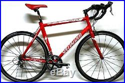 56cm Specialized Allez Elite Road Racing Bike Shimano 105 Carbon Forks Large Red