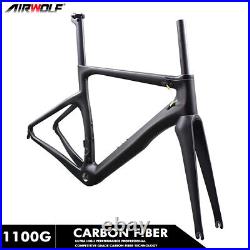 AIRWOLF Carbon Fiber Road Bike Frame Bicycle Aerodynamic Frameset BSA 3K 70025C