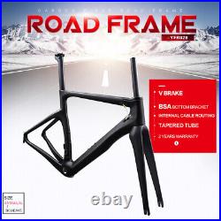AIRWOLF Carbon Fiber Road Bike Frame Bicycle Aerodynamic Frameset BSA 3K 70025C