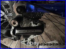 Ammaco XRS700 Road bike metallic blue barely used Shimano Accera gears