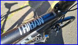 B'Twin Triban 500 Road Bike (Medium, Black) Shimano Sora Microshift Carbon Fork