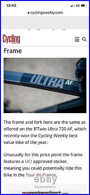 B'Twin Ultra 700AF Carbon Fork (SMALL) Shimano 105