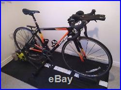 Eastway R2.0 52cm Mens Full Carbon Road Bike with Shimano SPD Pedals & Tri Bar