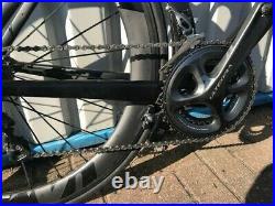 Full Carbon Aero Road Bike 54cm Frame in Black with Aero Wheels and Shimano Grou