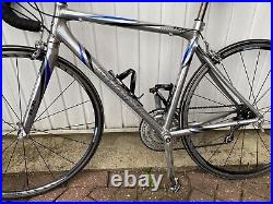 Giant TCR Compact Road Bike. Silver, Blue, Black. Shimano 105