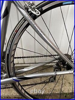 Giant TCR Compact Road Bike. Silver, Blue, Black. Shimano 105
