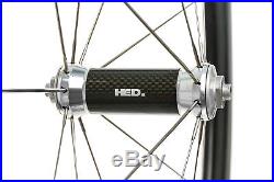 HED Stinger 6 Road Bike Wheel Set 700c Carbon Tubular Shimano 10 Speed