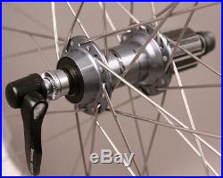H + plus Son TB14 Silver Rims Road Bike Wheelset Shimano 105 R7000 Hubs 8-11s