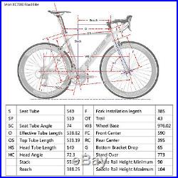 Lightweight Aluminium Road Bike Shimano 14 Speed Mens Racing Bicycle 700C 54CM