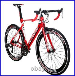 Mens Hybrid Road Bike Lightweight Aluminum 700C Adult Bicycle Shimano 14 Speed