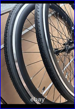 New 7 Speed Shimano Road Racing Bike Black Wheelset with 700c X 25 kenda Tyres