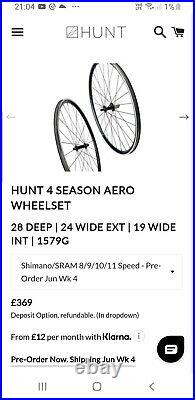 New Hunt 4 Season Road Bike Wheels Aero Shimano Wheel Set