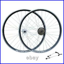 QR 700c Road Racing Bike Front Rear Wheel Set 6/7/8 Speed Freewheel Shimano