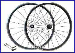 QR 700c Road Racing Bike Front Rear Wheel Set 7/8/9/10 Speed Shimano Lacing