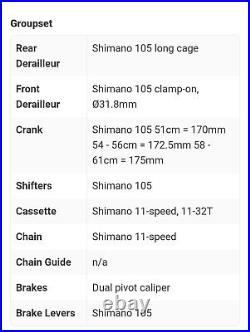 Road bike Felt z85, Shimano 105, 6061 ultralite