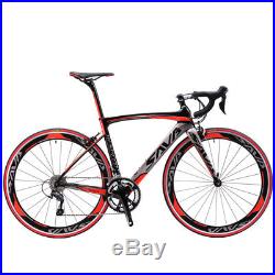 SAVA 700C Road Bike T800 Carbon Fiber Cycling Bicycle Shimano 105 5800 22S Group
