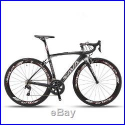 SAVA HERD 5.0 700C Road Bike 2x11 Speed Carbon Fiber Bicycle Shimano 5800 Black