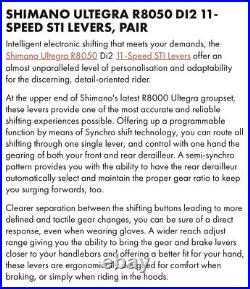 Shimano Ultegra ST-8050 Di2 Rim Brake Shifters 11 Speed BNIB Pair Road Bike