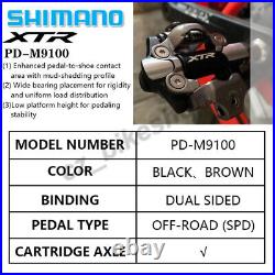 Shimano XTR PD-M9100 Race SPD XC MTB Bike Bicycle Pedal Clipless Retail Box SH51