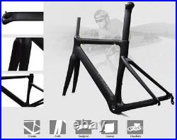 T1000 Carbon Road Bike Frame 700C Bicycle Frameset 48 51 54 56cm BSA V Brake